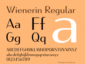 Wienerin Regular Version 1.000图片样张