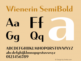 Wienerin SemiBold Version 1.000图片样张