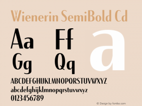 Wienerin SemiBold Cd Version 1.000图片样张