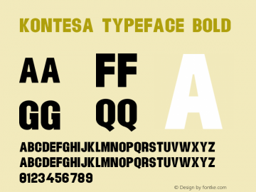 Kontesa Typeface Bold Version 1.000;FEAKit 1.0图片样张