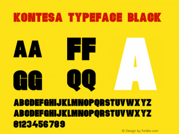Kontesa Typeface Black Version 1.000图片样张