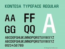 Kontesa Typeface Regular Version 1.000图片样张