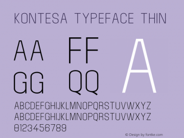 Kontesa Typeface Thin Version 1.000图片样张