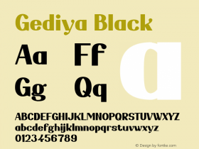 Gediya Black Version 1.001;Fontself Maker 3.5.7图片样张