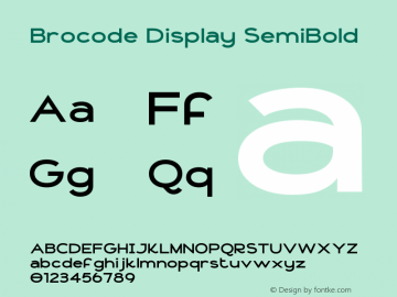 Brocode Display SemiBold Version 1.000图片样张