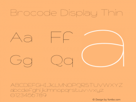 Brocode Display Thin Version 1.000图片样张