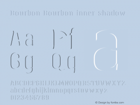 Bourboninnershadow-Bourboninnershadow Version 1.00;February 4, 2021;FontCreator 13.0.0.2663 64-bit图片样张