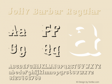 Jolly Barber Version 1.00;February 23, 2021;FontCreator 13.0.0.2663 64-bit图片样张