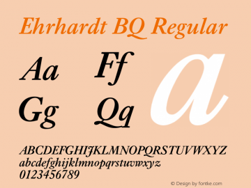 Ehrhardt BQ Regular 001.000图片样张