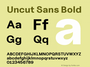 Uncut Sans Bold Version 1.100;FEAKit 1.0图片样张