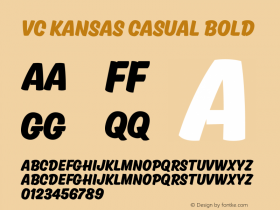 VC Kansas Casual Bold Version 1.004;FEAKit 1.0图片样张