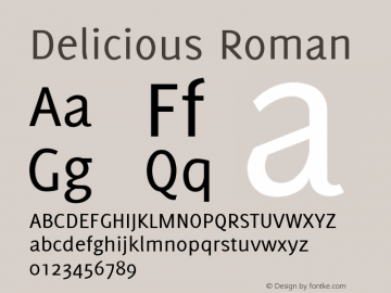 Delicious Roman 001.000 Font Sample