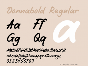 Donnabold Version 1.000;October 8, 2021;FontCreator 14.0.0.2794 64-bit图片样张