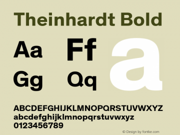 Theinhardt Bold Version 4.003; build 0008图片样张