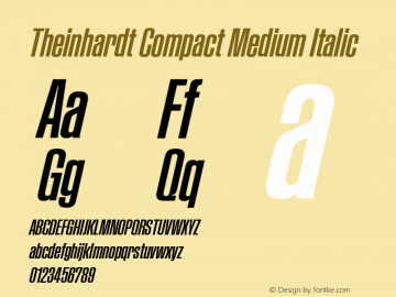 Theinhardt Compact  Medium Italic Version 1.002; build 0002图片样张