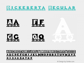 Dickeberta Regular Brendel            :09.12.1994 Font Sample