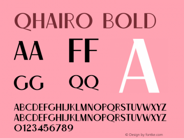 Qhairo Bold Version 1.000图片样张