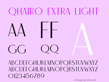 Qhairo-ExtraLight Version 1.000图片样张