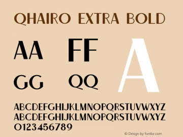 Qhairo Extra Bold Version 1.000图片样张