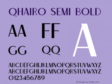 Qhairo Semi Bold Version 1.000图片样张