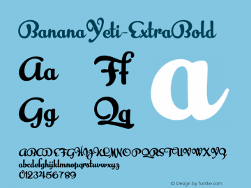 ☞Banana Yeti ExtraBold Version 1.000;com.myfonts.easy.zetafonts.banana-yeti.extra-bold.wfkit2.version.4C4u图片样张