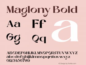 Maglony Bold Version 1.000图片样张