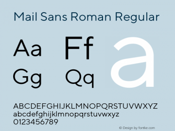 Mail Sans Roman Regular 2.100图片样张