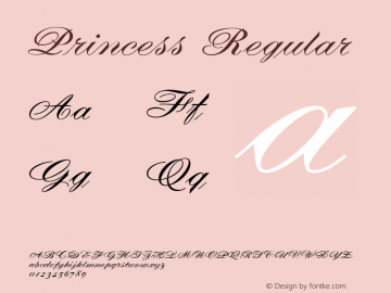 Princess Regular Version 1.0; 2004; initial release图片样张