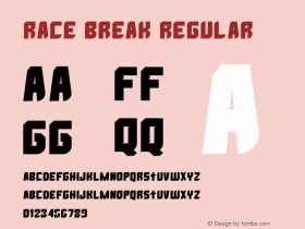 Race Break Version 1.002;Fontself Maker 3.5.4图片样张