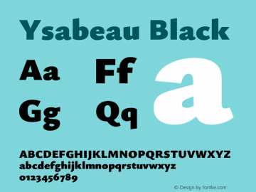 Ysabeau Black Version 0.030;FEAKit 1.0图片样张