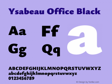 Ysabeau Office Black Version 0.030;FEAKit 1.0图片样张