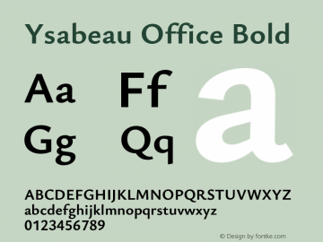 Ysabeau Office Bold Version 0.030;FEAKit 1.0图片样张