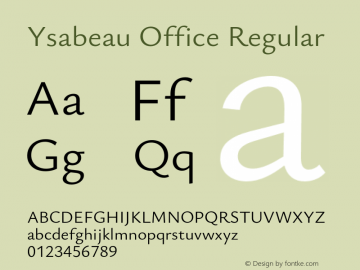 Ysabeau Office Regular Version 0.030;FEAKit 1.0图片样张