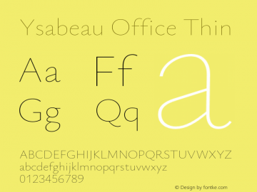 Ysabeau Office Thin Version 0.030;FEAKit 1.0图片样张