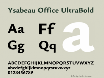 Ysabeau Office UltraBold Version 0.030;FEAKit 1.0图片样张