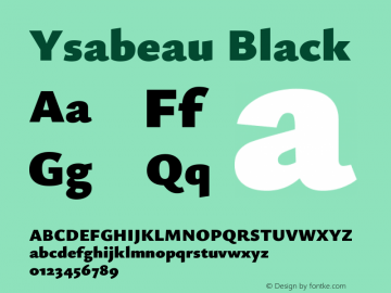 Ysabeau Black Version 0.030图片样张