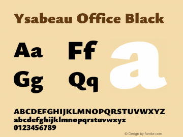 Ysabeau Office Black Version 0.030图片样张