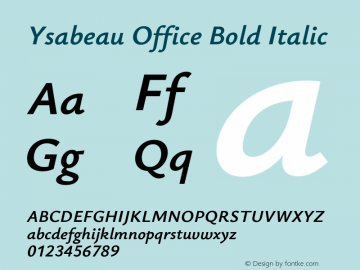 Ysabeau Office Bold Italic Version 0.029图片样张