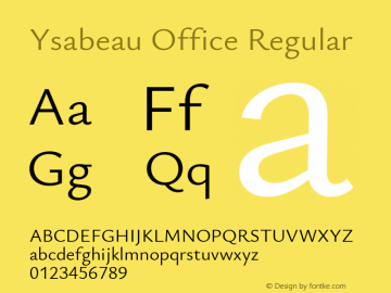 Ysabeau Office Regular Version 0.030图片样张