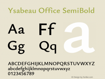 Ysabeau Office SemiBold Version 0.030图片样张
