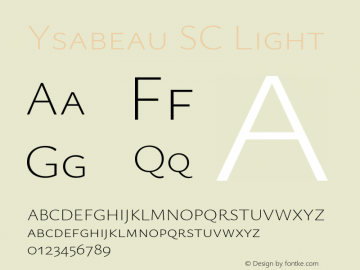 Ysabeau SC Light Version 0.030图片样张