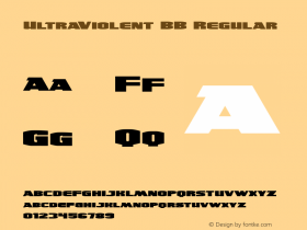 UltraViolent BB Regular Version 1.000 2006 initial release Font Sample