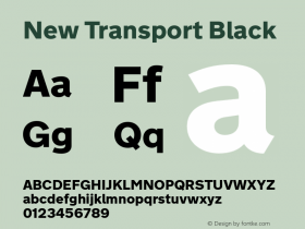 New Transport Black Version 1.002;PS 1.2;hotconv 1.0.88;makeotf.lib2.5.647800图片样张