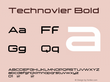 Technovier Bold Version 1.00;April 10, 2021;FontCreator 13.0.0.2683 64-bit图片样张