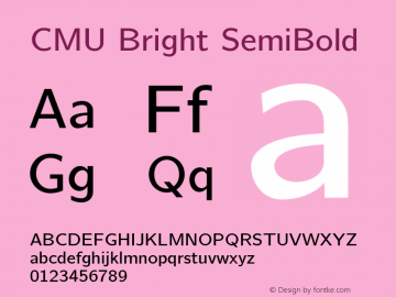 CMU Bright SemiBold Version 0.6.3图片样张