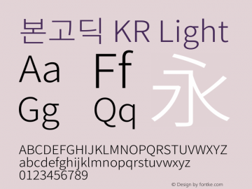 본고딕 KR Light 图片样张