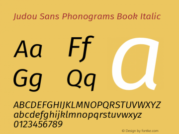 Judou Sans Phonograms Book Italic Version 1.001图片样张