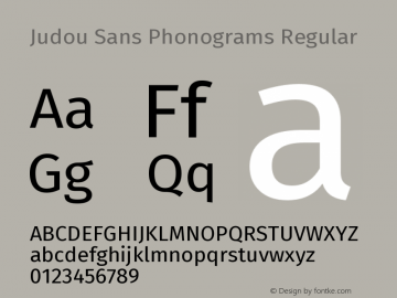 Judou Sans Phonograms Regular Version 1.001图片样张