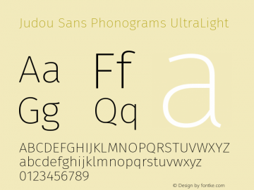 Judou Sans Phonograms UltraLight Version 1.001图片样张