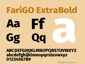 FariGO ExtraBold Version 1.001图片样张